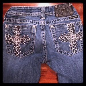 MISS ME studded cross pocket JEANS 27